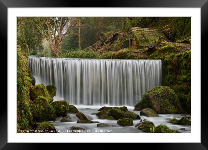 Menacuddle Waterfall Framed Mounted Print by Ashley Jackson