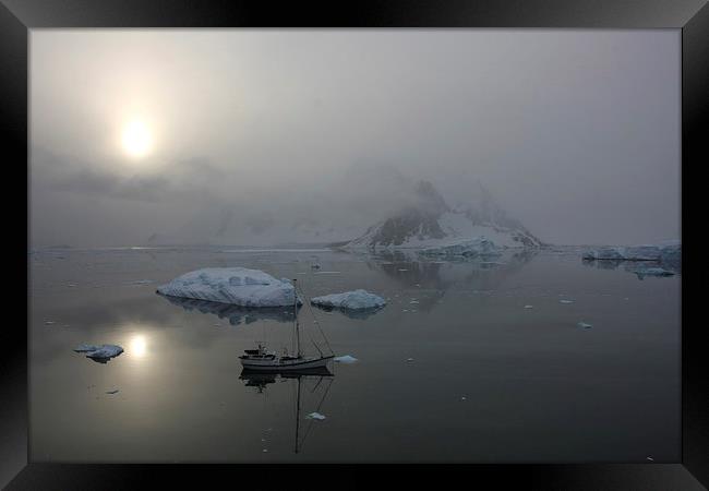 Antarctic Mist Framed Print by Richard Simpson