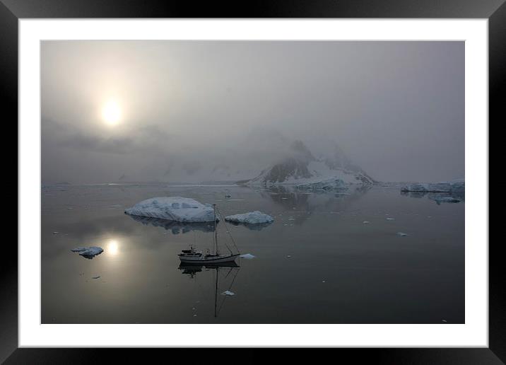Antarctic Mist Framed Mounted Print by Richard Simpson
