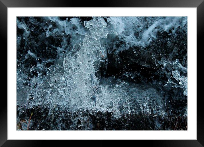 Flowing water Framed Mounted Print by Gail Porthouse