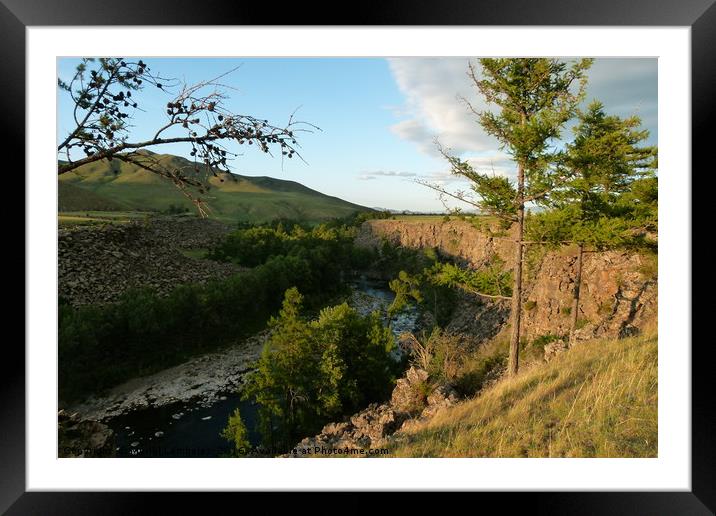 Natural Gorges in Mongolia Framed Mounted Print by Muriel Lambolez