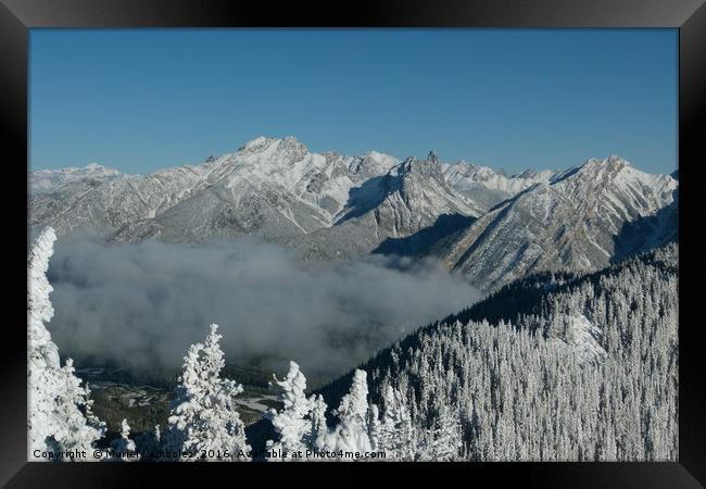 Mountain tops Framed Print by Muriel Lambolez