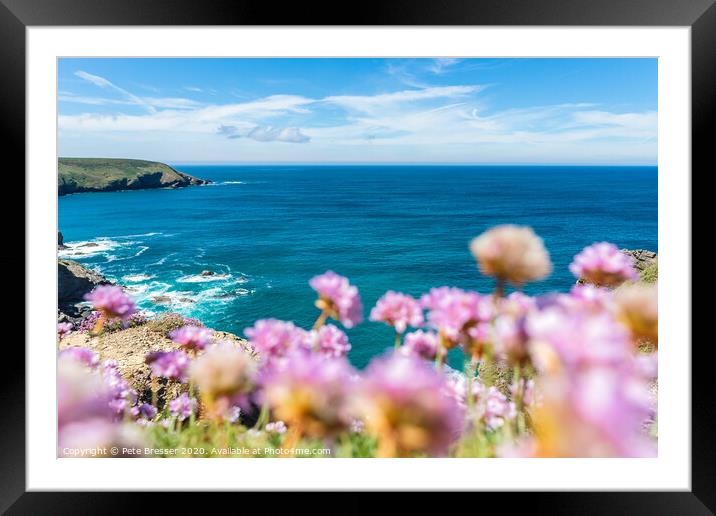 Looking over the Gwithian Coastline Framed Mounted Print by Pete Bresser