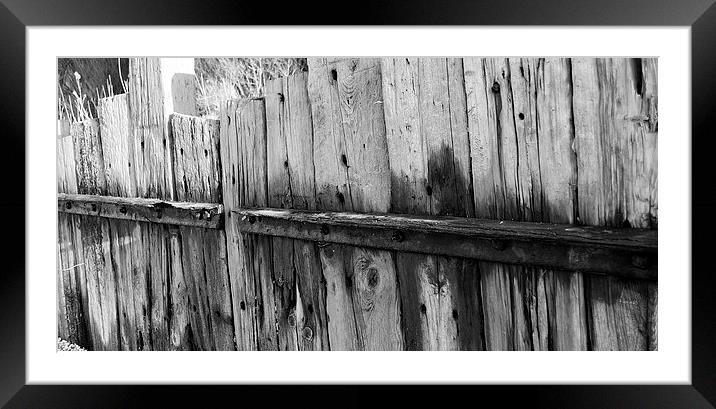 old rustic fence Framed Mounted Print by Rhona Ward