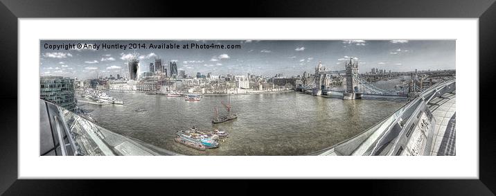 Panorama of London Framed Mounted Print by Andy Huntley