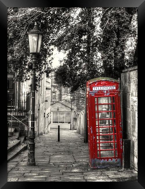 Lamp post & Telephone Box Framed Print by Andy Huntley