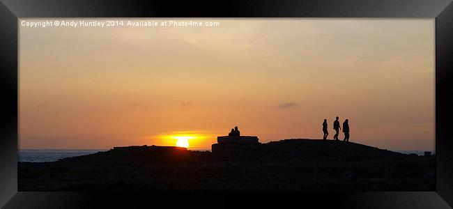 Sunset at Portland Bill Framed Print by Andy Huntley