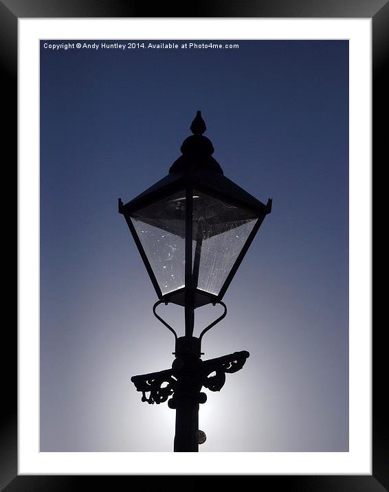 Lamp Light Framed Mounted Print by Andy Huntley