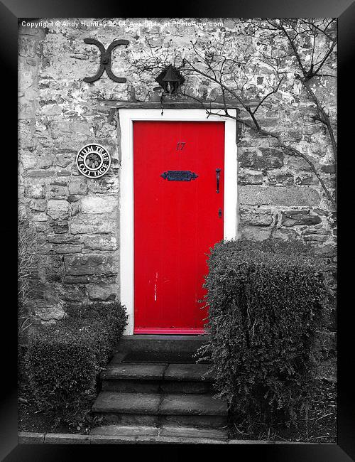 Red Door Framed Print by Andy Huntley