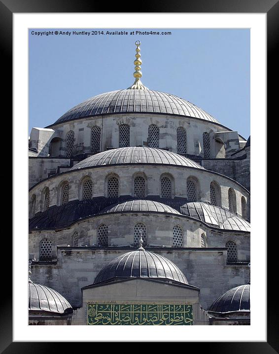 Blue Mosque Framed Mounted Print by Andy Huntley