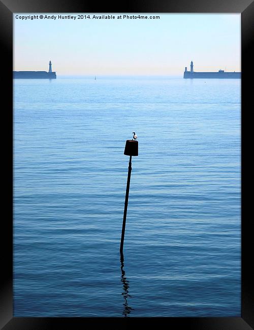 Tidal Post Framed Print by Andy Huntley