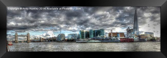 Thames Panorama Framed Print by Andy Huntley