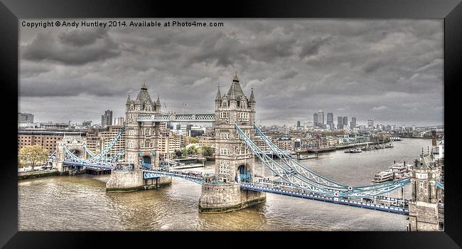 Tower Bridge from top of City Hall Framed Print by Andy Huntley