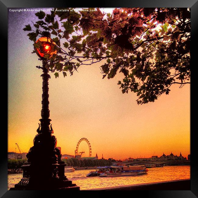 Thames at Dusk Framed Print by Andy Huntley