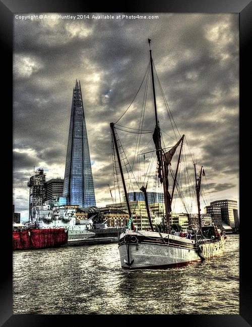 Thames Barge Will Framed Print by Andy Huntley
