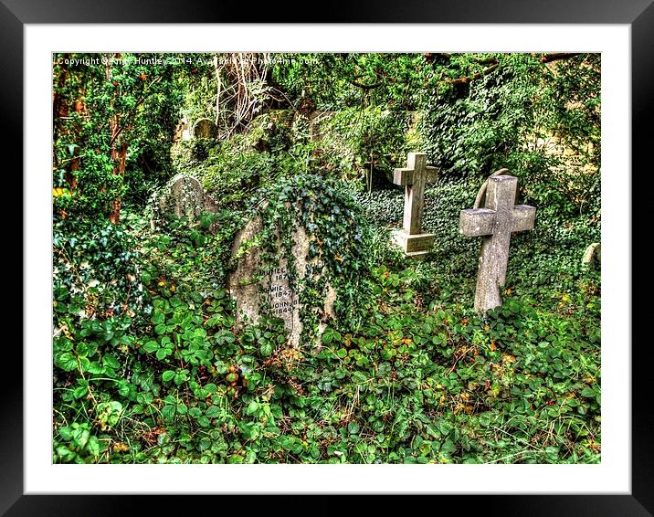 Overgrown Graveyard Framed Mounted Print by Andy Huntley