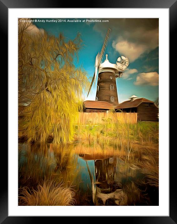  Wray Common Windmill Reigate Framed Mounted Print by Andy Huntley