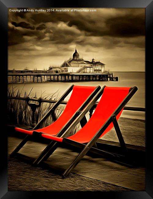  Eastbourne Pier plus deckchairs Framed Print by Andy Huntley