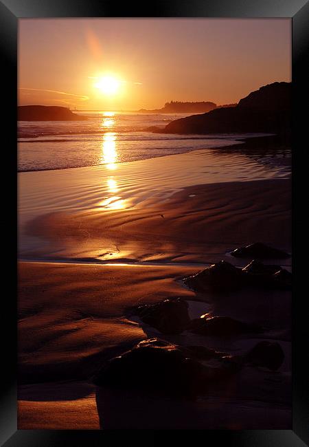 Cox Bay Sunset Framed Print by Carolyn Eaton