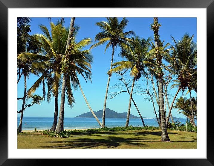 Mission Beach, Queensland Framed Mounted Print by Carolyn Eaton