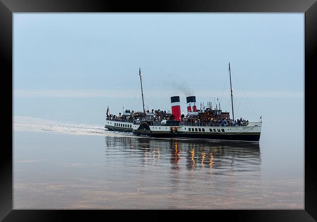  The Waverley Emerges from the Mist Framed Print by Carolyn Eaton