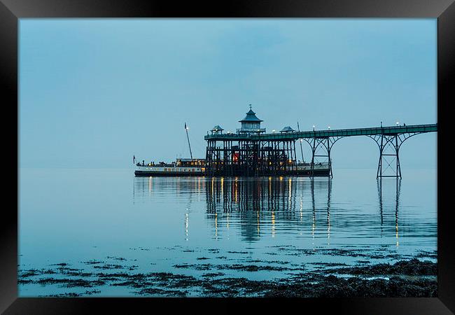  Waverley Docked at Clevedon Pier Framed Print by Carolyn Eaton