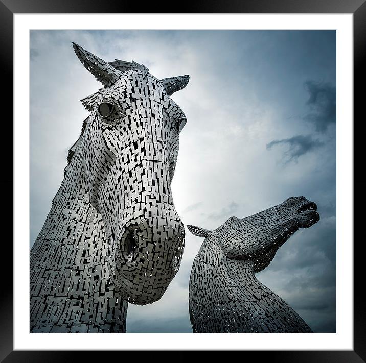 Falkirk Kelpies Framed Mounted Print by Carolyn Eaton