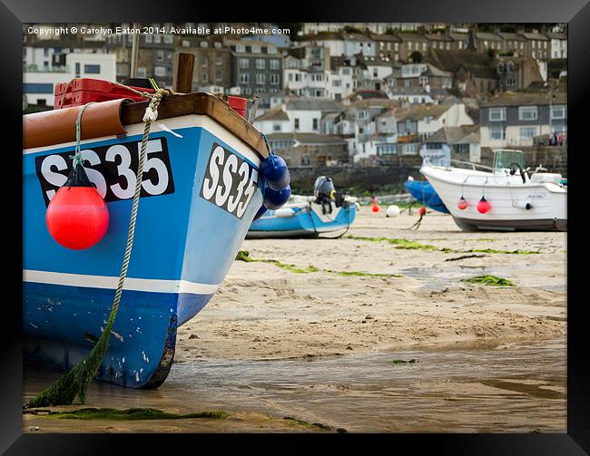  Low Tide in St Ives Harbour, Cornwall Framed Print by Carolyn Eaton