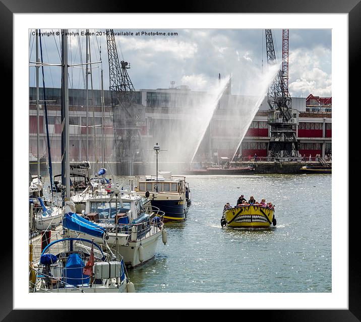  Water Everywhere! Bristol Harbourside Framed Mounted Print by Carolyn Eaton