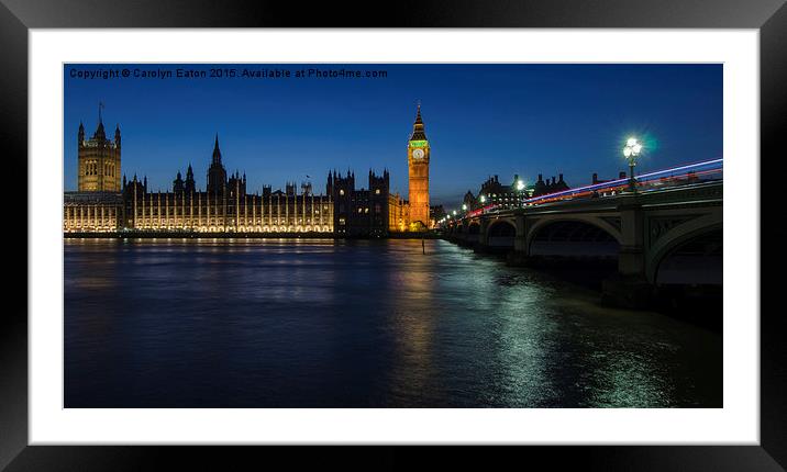 Westminster, London Framed Mounted Print by Carolyn Eaton