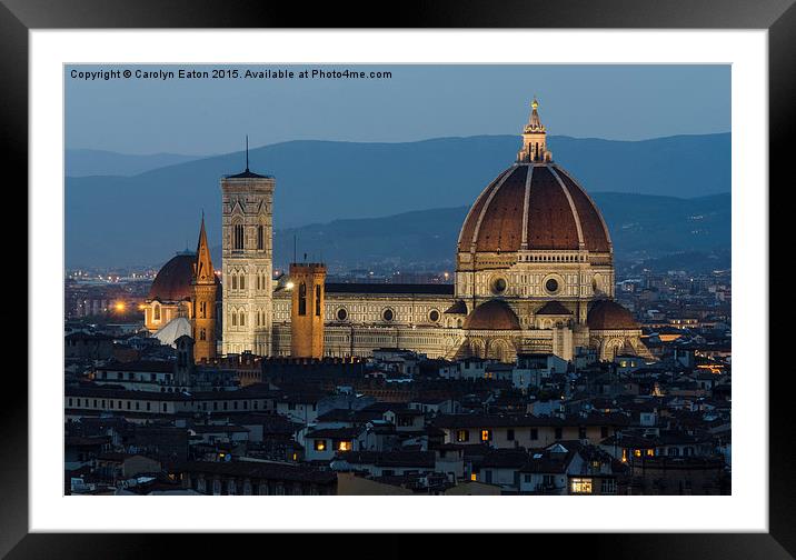  Florence Cathedral at Night (The Duomo) Framed Mounted Print by Carolyn Eaton