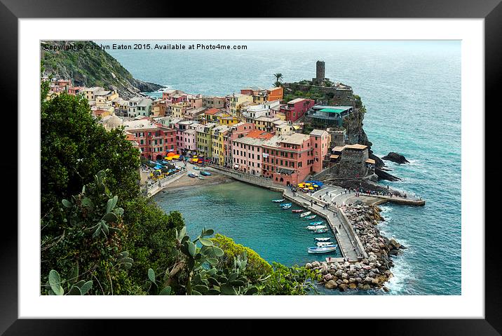  Vernazza, Cinque Terre Framed Mounted Print by Carolyn Eaton