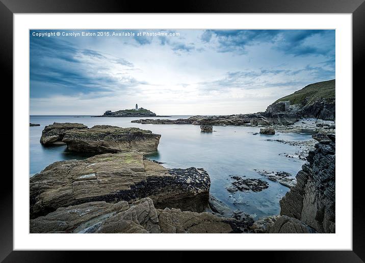 Godrevy Lighthouse, Cornwall Framed Mounted Print by Carolyn Eaton