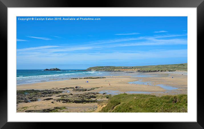  Gwithian Sands, Cornwall Framed Mounted Print by Carolyn Eaton