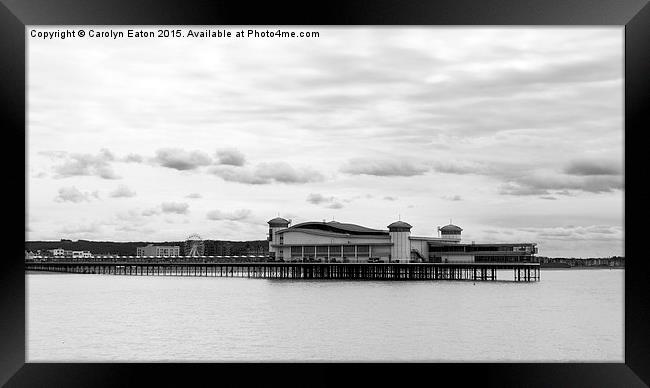  The Grand Pier, Weston-super-Mare in B&W Framed Print by Carolyn Eaton