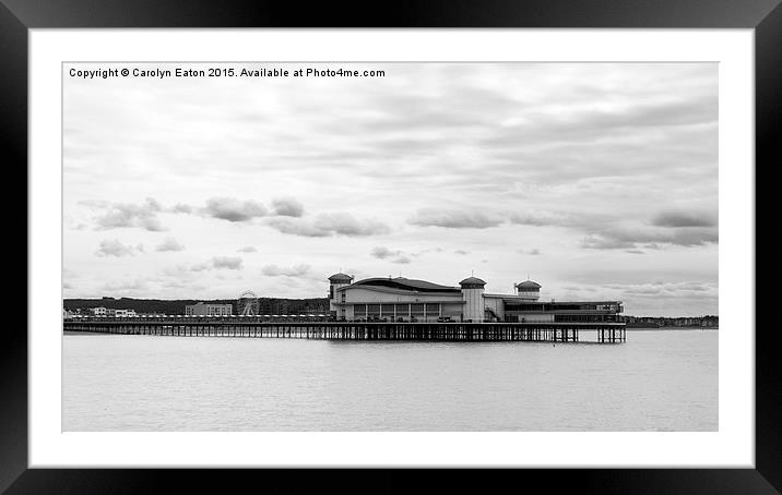  The Grand Pier, Weston-super-Mare in B&W Framed Mounted Print by Carolyn Eaton