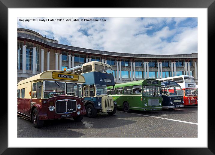  Vintage Bus Rally, Bristol Framed Mounted Print by Carolyn Eaton