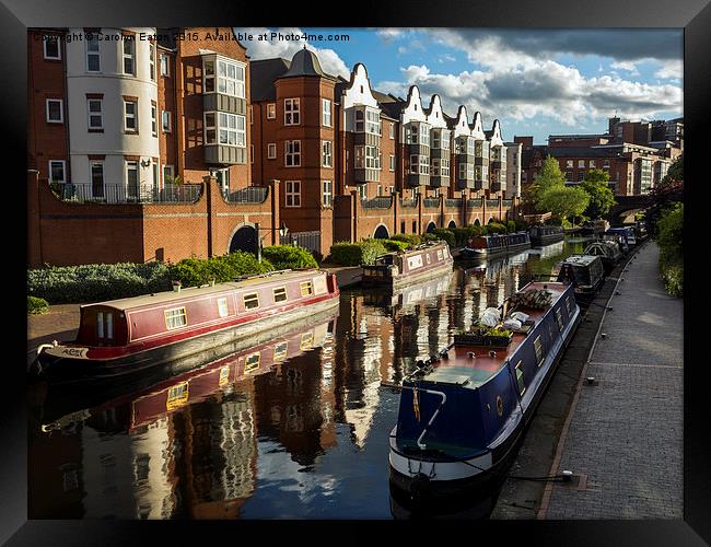  Birmingham Canal and Barges Framed Print by Carolyn Eaton