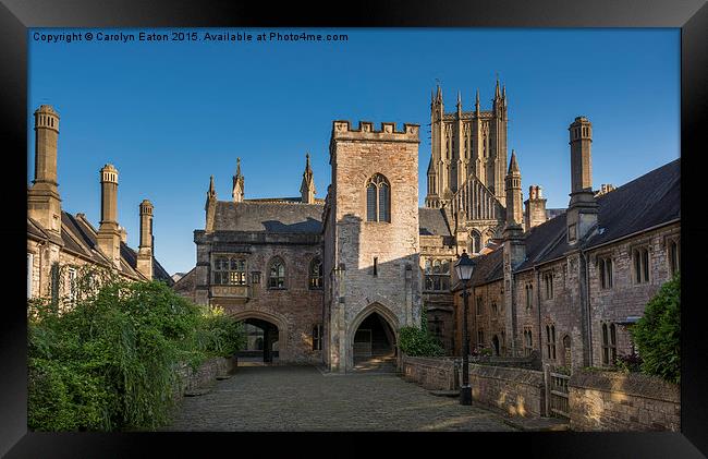  Vicar's Close, Wells Cathedral, Somerset Framed Print by Carolyn Eaton