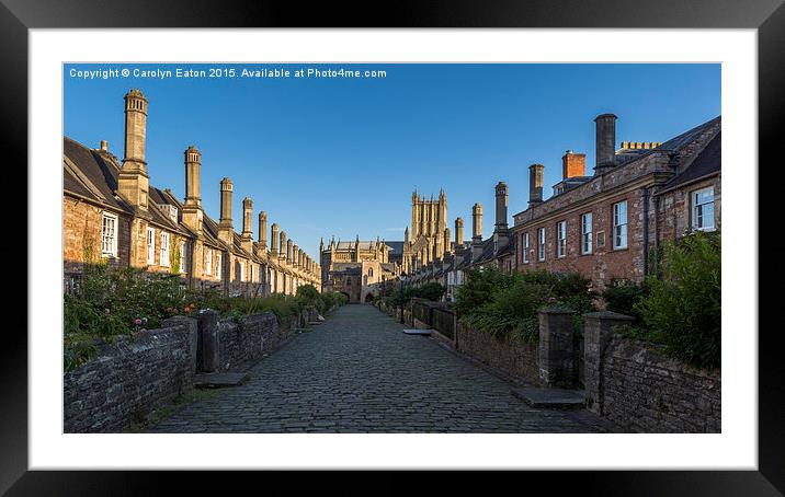  Vicar's Close, Wells Cathedral, Somerset, England Framed Mounted Print by Carolyn Eaton