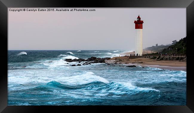  Lighthouse at Umhlanga Rocks, Durban, South Afric Framed Print by Carolyn Eaton