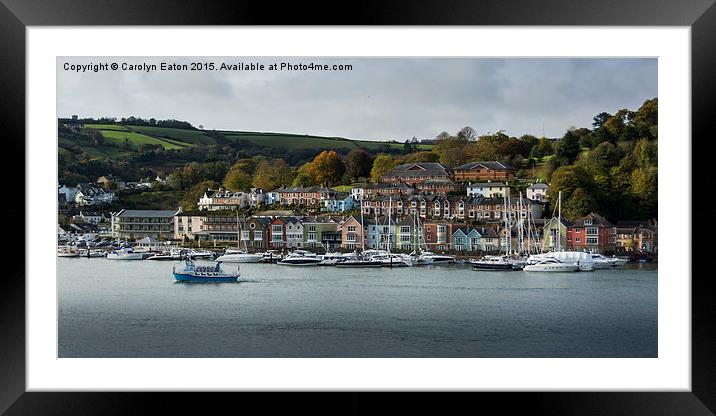  Dart Marina, Dartmouth, Devon Framed Mounted Print by Carolyn Eaton