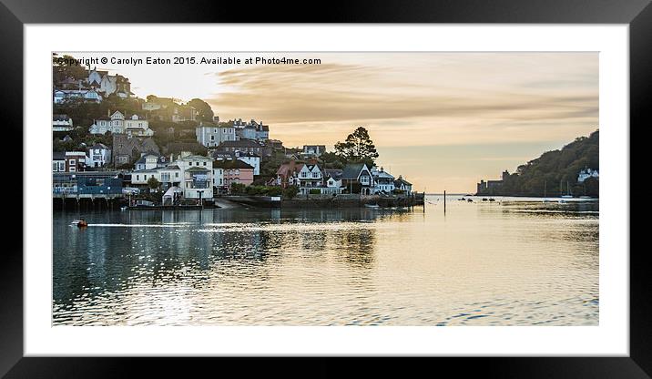 Sunrise on the River Dart, Devon Framed Mounted Print by Carolyn Eaton