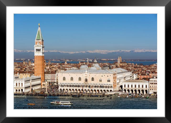 St Mark's Square, Venice Framed Mounted Print by Carolyn Eaton