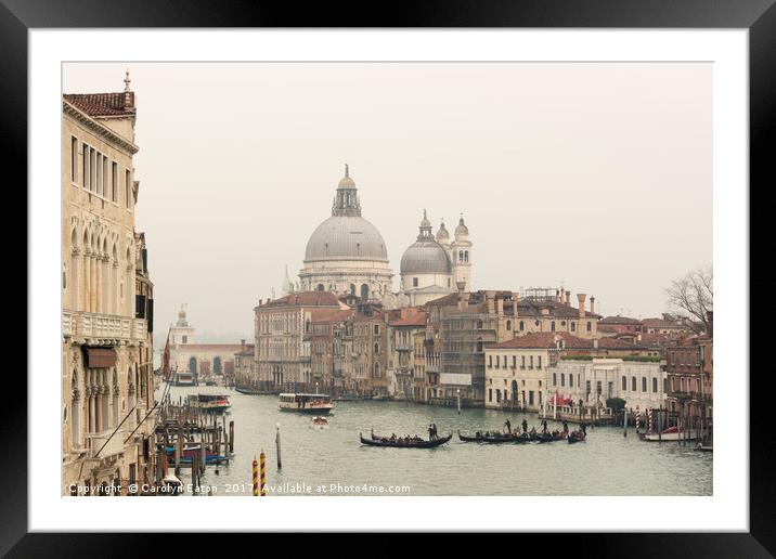 Winter in Venice Framed Mounted Print by Carolyn Eaton
