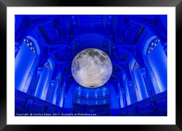 Blue Moon Framed Mounted Print by Carolyn Eaton