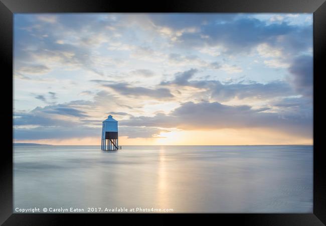 The Lower Lighthouse at Burnham on Sea Framed Print by Carolyn Eaton