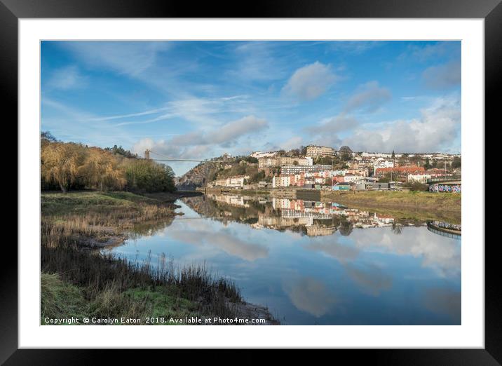 Bristol Reflected Framed Mounted Print by Carolyn Eaton