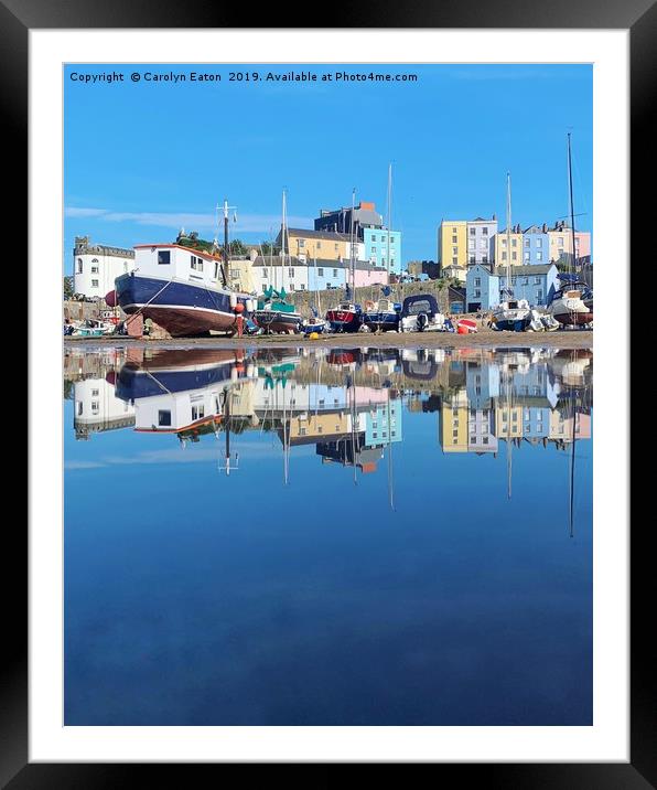 Tenby Harbour Framed Mounted Print by Carolyn Eaton
