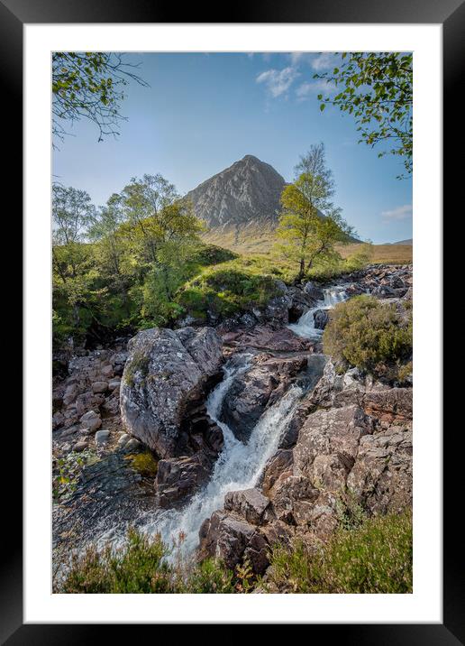 buachaille etive landscape Framed Mounted Print by Alan Tunnicliffe